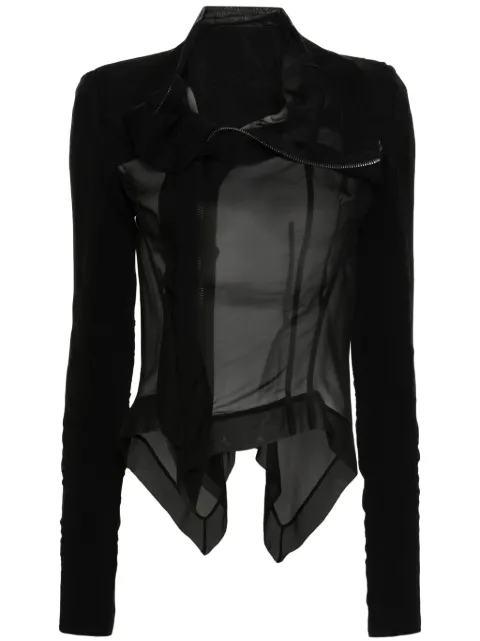 Rick Owens chamarra de seda Naska