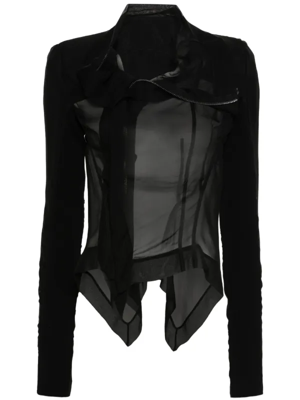 Rick Owens Naska silk-georgette Jacket | Black | FARFETCH