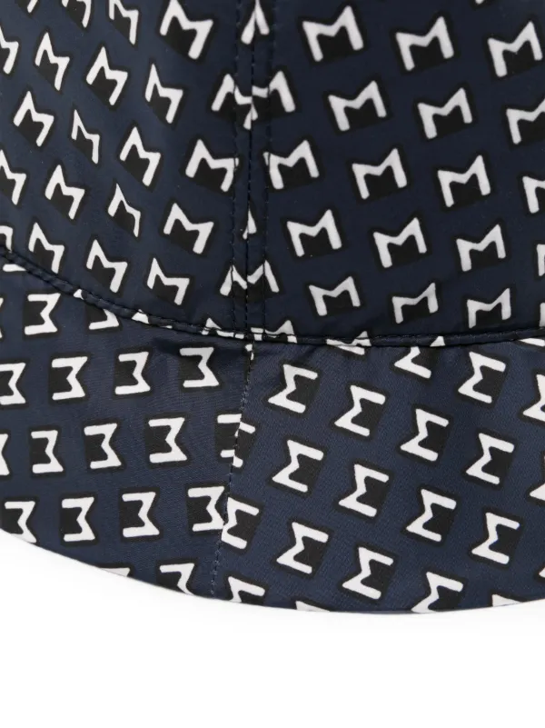 Moncler Cappello Bucket Con Stampa Monogramma | Blu