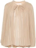 Chloé semi-sheer pleated blouse - Neutrals