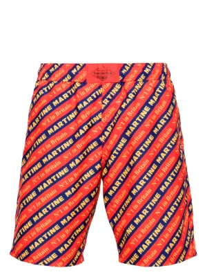 Martine Rose Board floral-print Swim Shorts | Orange | FARFETCH