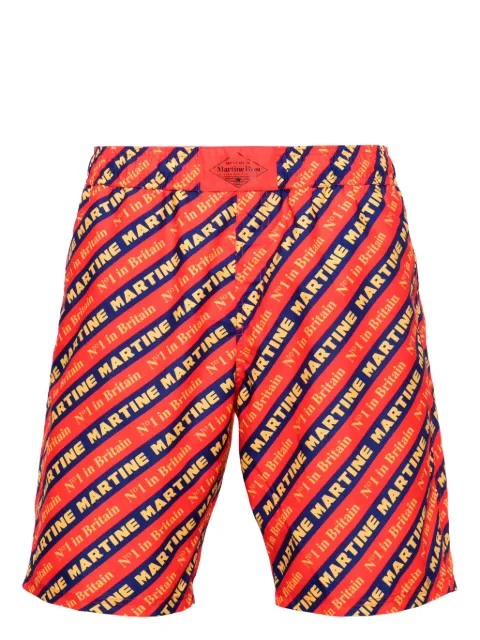 Martine Rose logo-print swim shorts