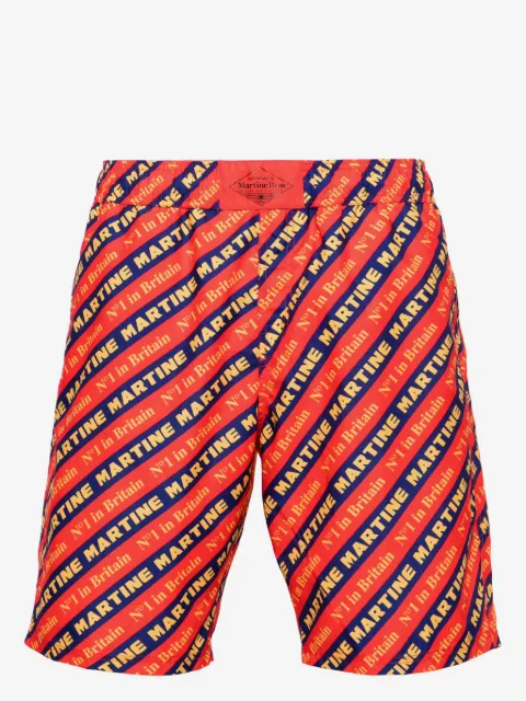 Martine Rose logo-print swim shorts