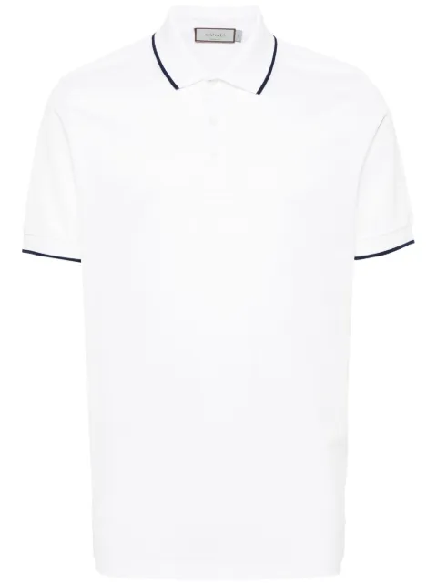 Canali contrasting-border polo shirt