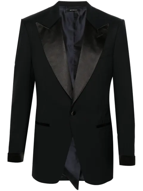 TOM FORD stitching-details wool blazer
