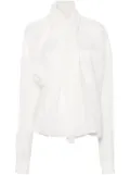 QUIRA Wrap B-Up cotton shirt - White