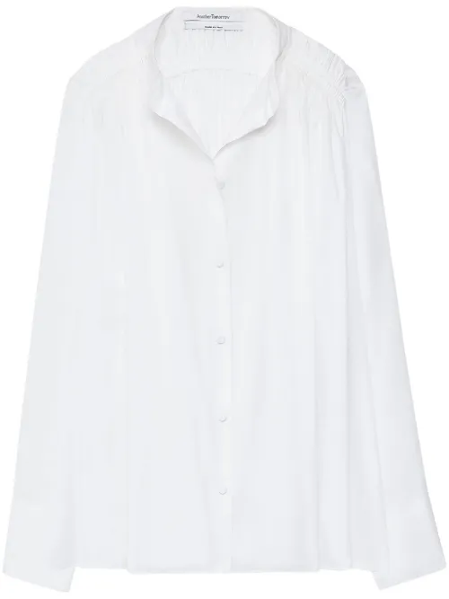 Blouse à fronces - Another Tomorrow - Modalova