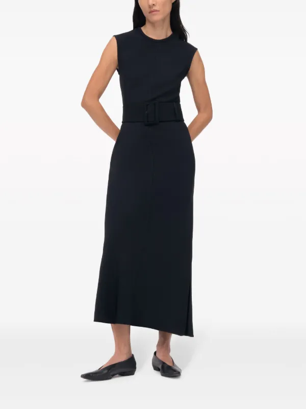 bias cut midi dress Black Linen Cocktail Dress: Sleeveless MUST dry flat due to bias panels Bias Cut Linen Blend Midi