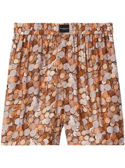 Alexander Wang coin-print elasticated shorts