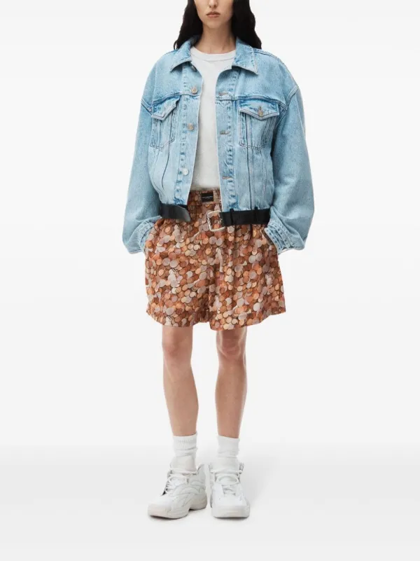 Alexander wang ショートパンツ Alexander Wang プリント ショートパンツ | ブラウン | FARFETCH JP