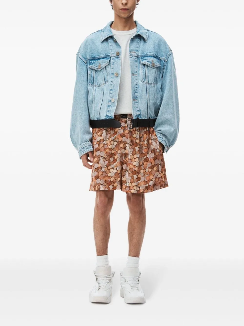 Alexander Wang coin-print elasticated shorts | Knee-Length Shorts | Image 2