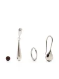 LEMAIRE asymmetric silver earrings (set or four)