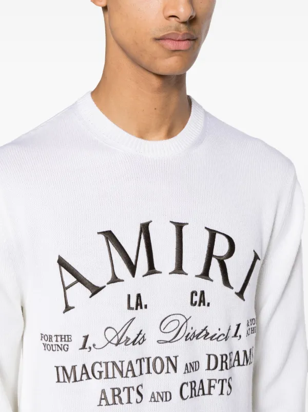 AMIRI Arts District Wool Jumper | White | FARFETCH