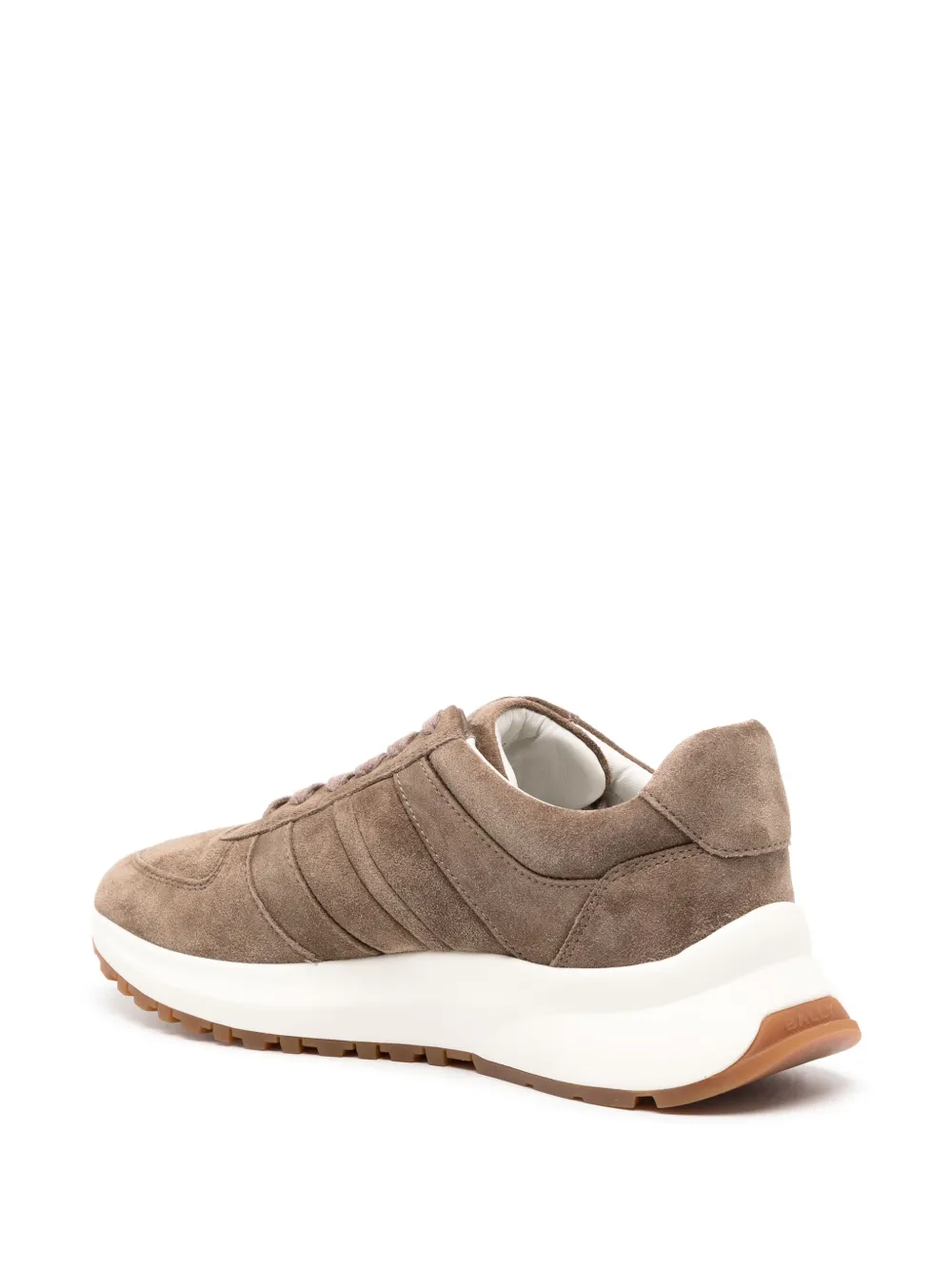 Shop Bally Outline Leather Sneakers In Brown