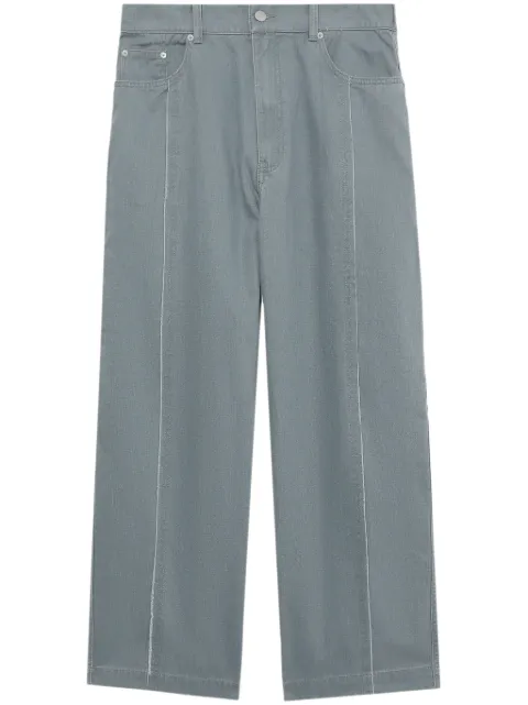 FIVE CM piped-trim wide-leg jeans