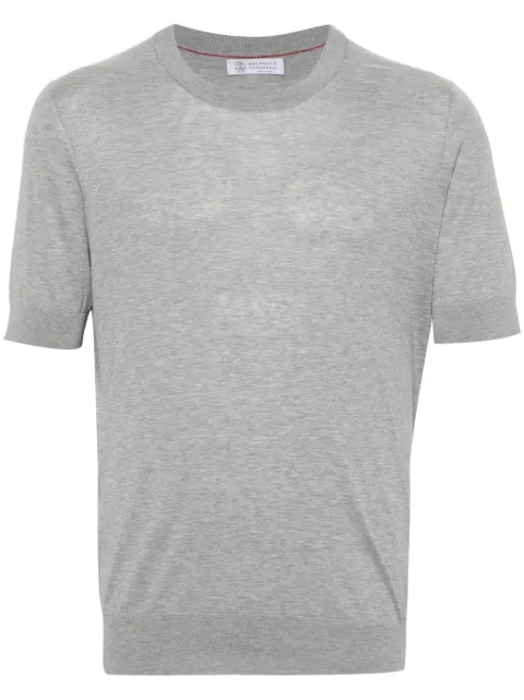 Brunello Cucinelli playera con efecto melange