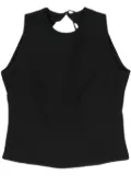 Sunnei Buco cut-out detailing top - Black