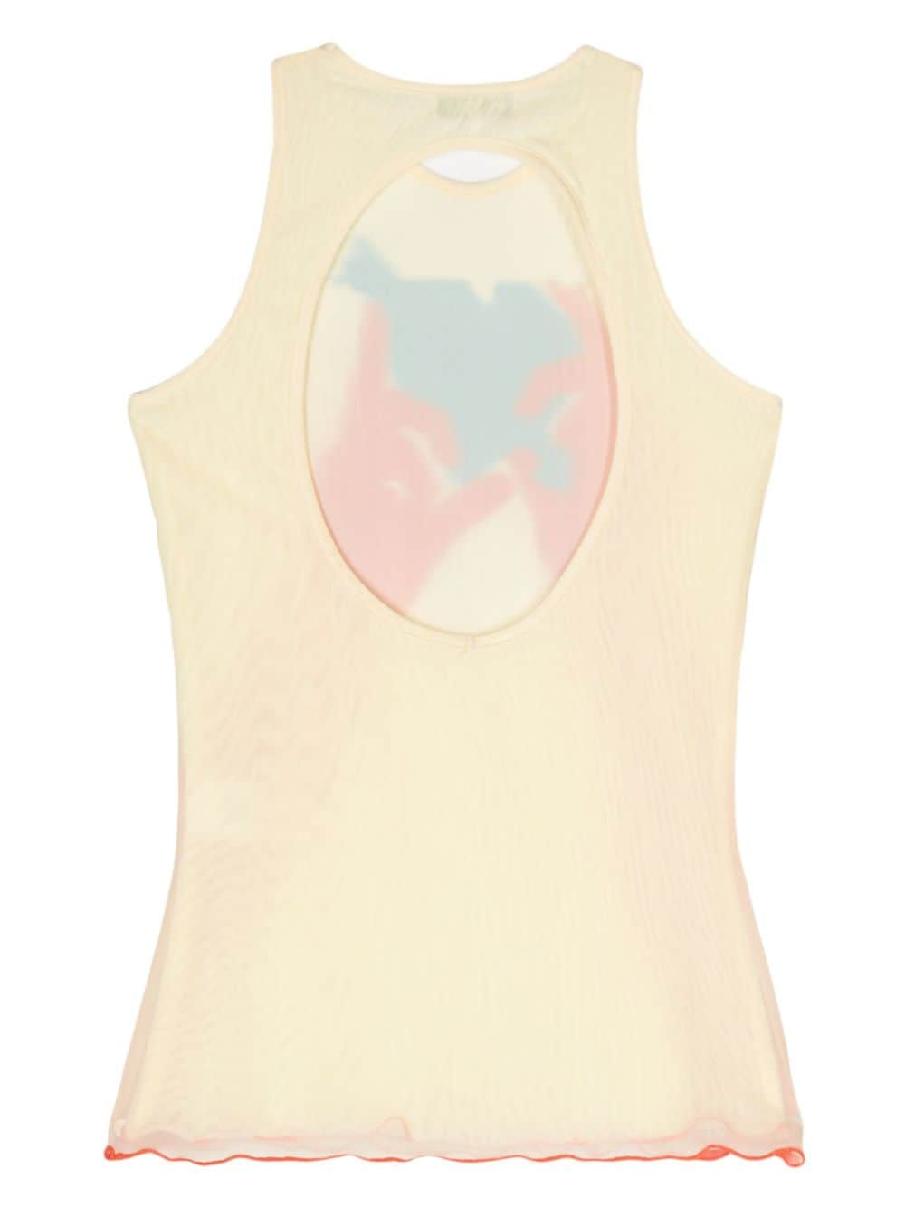 Sunnei Buco tulle tank top - Geel