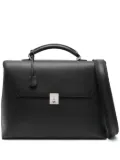 Valextra Avietta grained leather briefcase - Black