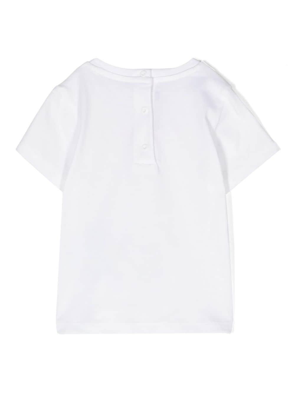 Shop Balmain Logo-embroidered Cotton T-shirt In White