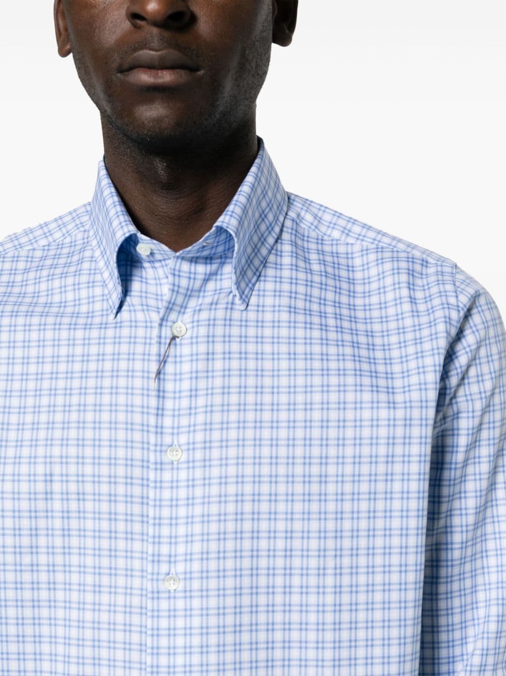 CANALI CHECK-PATTERN COTTON SHIRT 