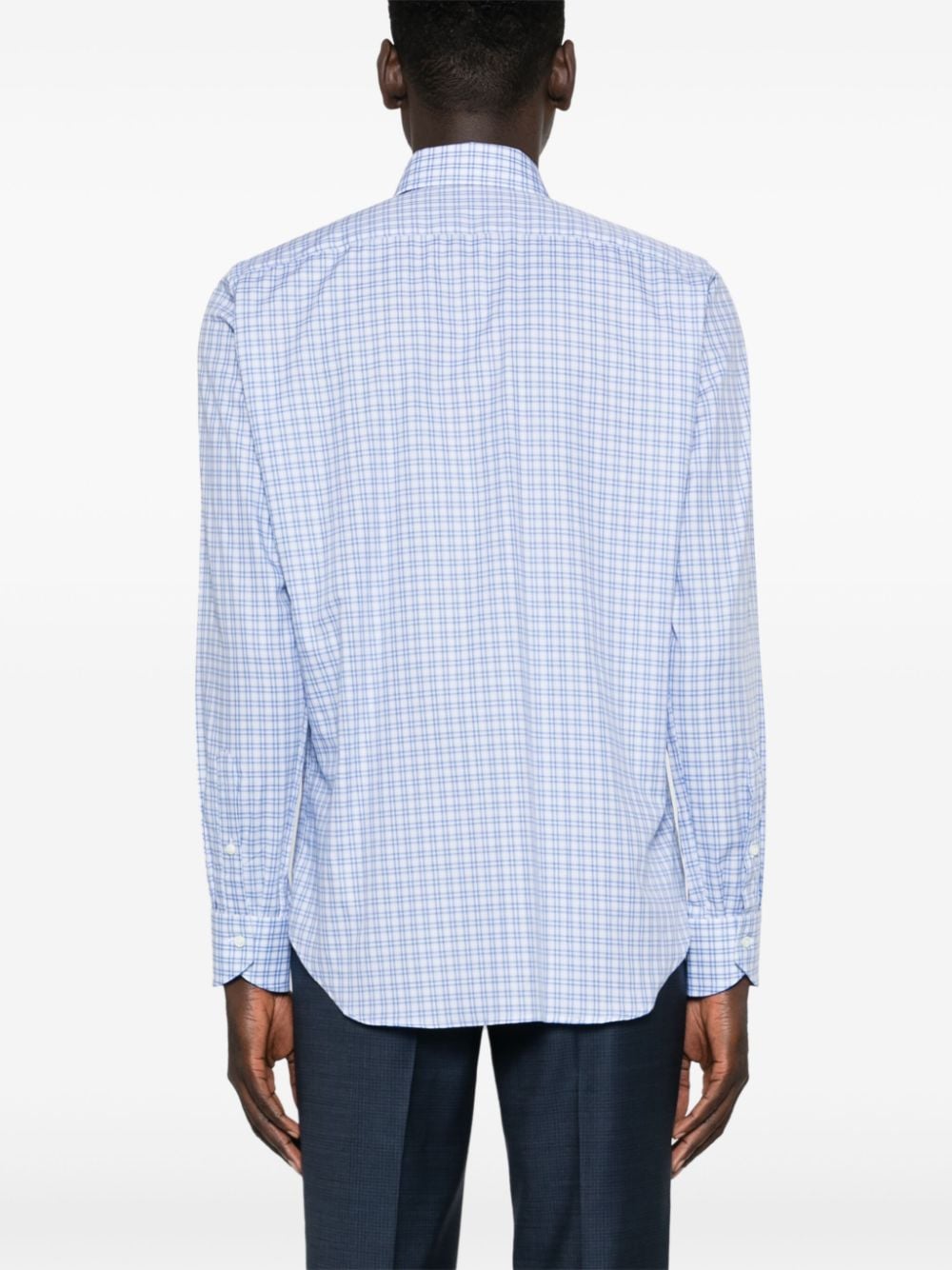 CANALI CHECK-PATTERN COTTON SHIRT 