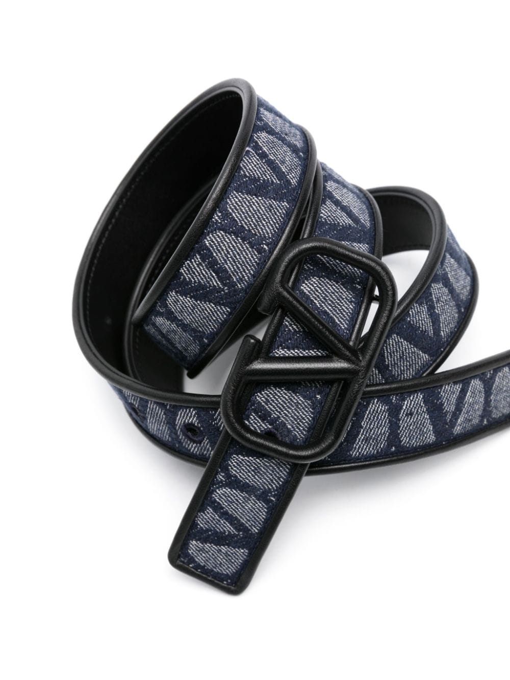 Shop Valentino Toile Iconographe Reversible Belt In Blue