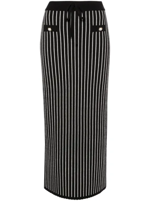 Alessandra Rich pinstripe knitted midi skirt