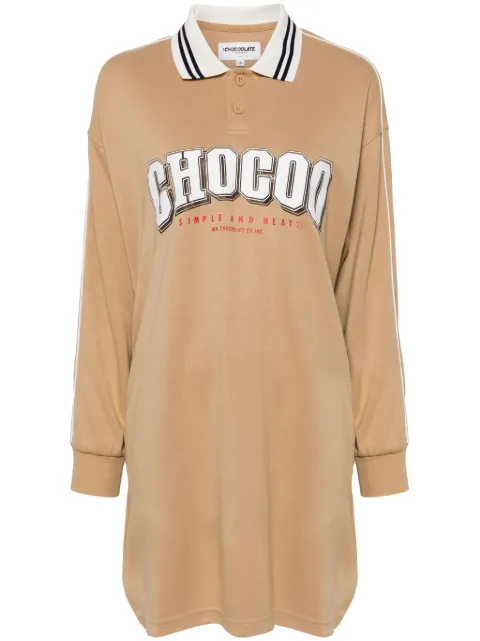 CHOCOOLATE vestido estilo sudadera con logo estampado
