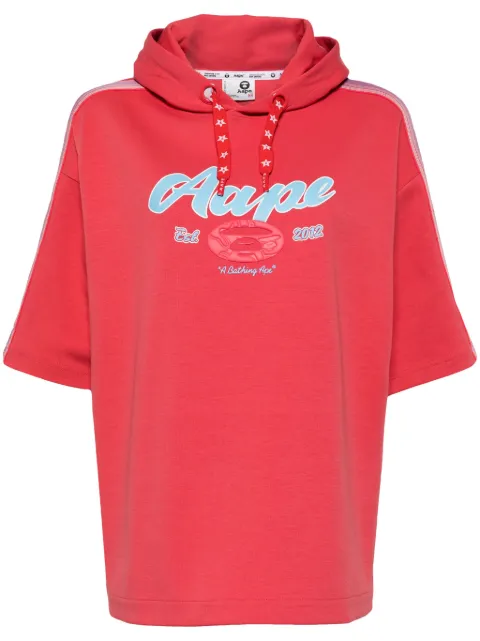 AAPE BY *A BATHING APE® logo-print cotton blend hoodie
