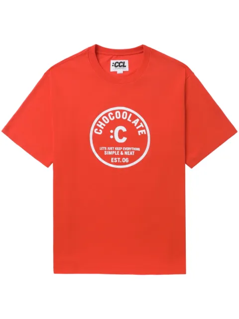 CHOCOOLATE logo-print cotton T-shirt
