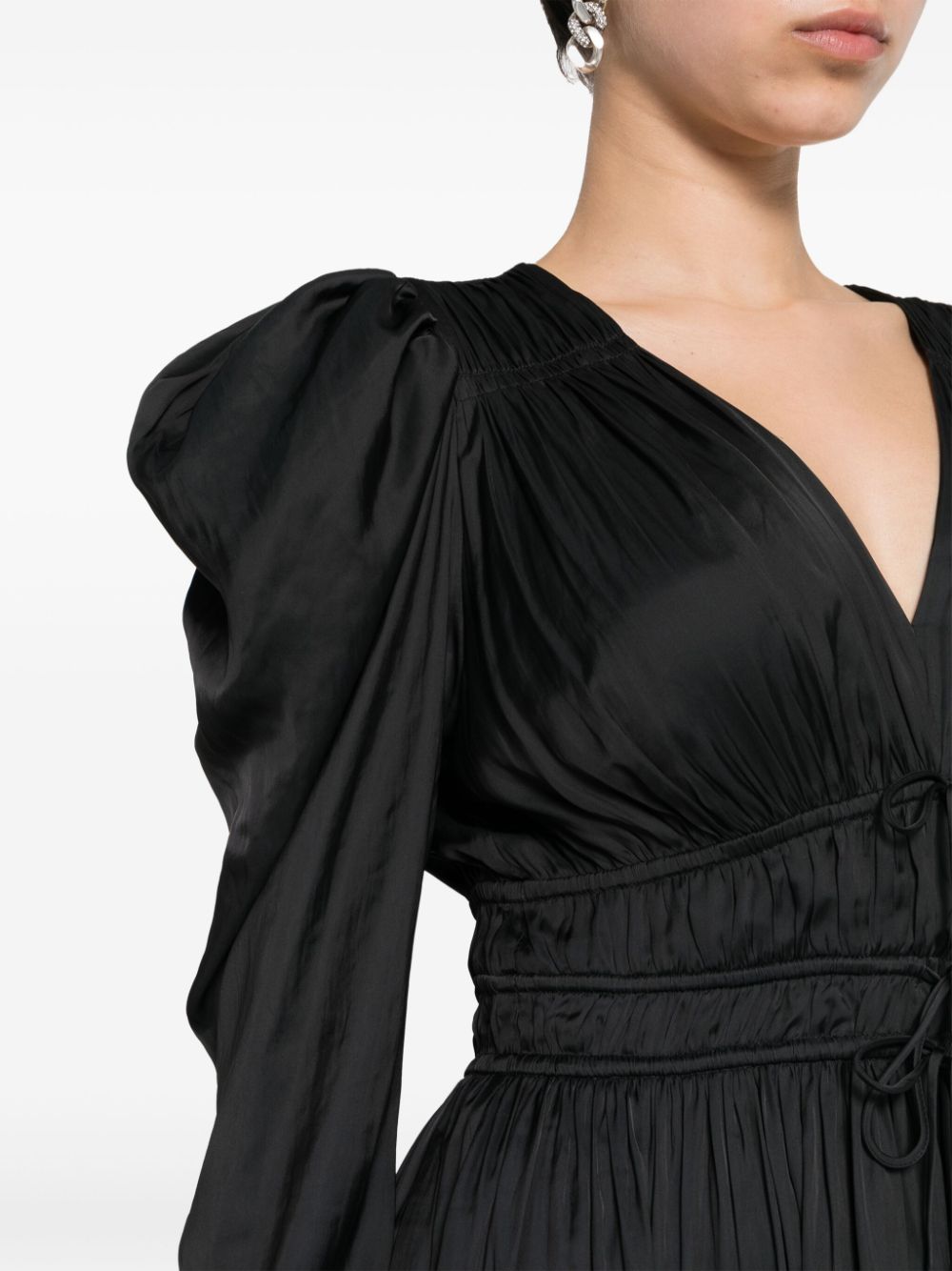Shop Ulla Johnson Lu Mini Dress In Black