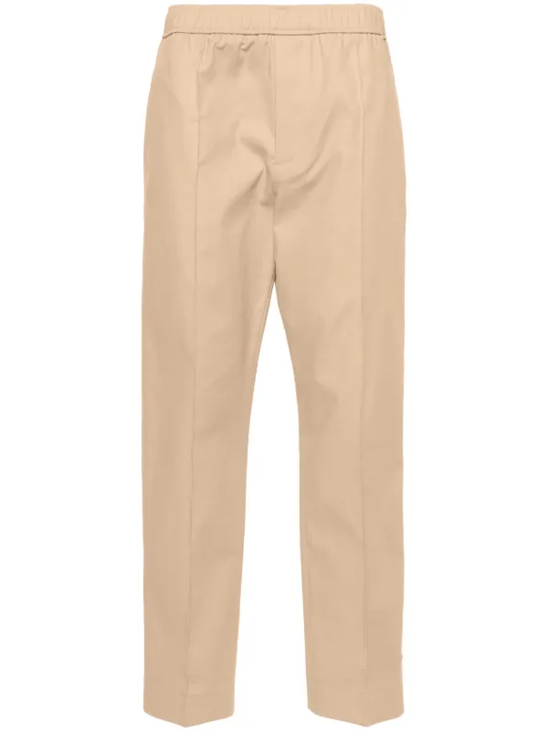 Lanvin Mid-rise Straight-leg Trousers in Neutrals