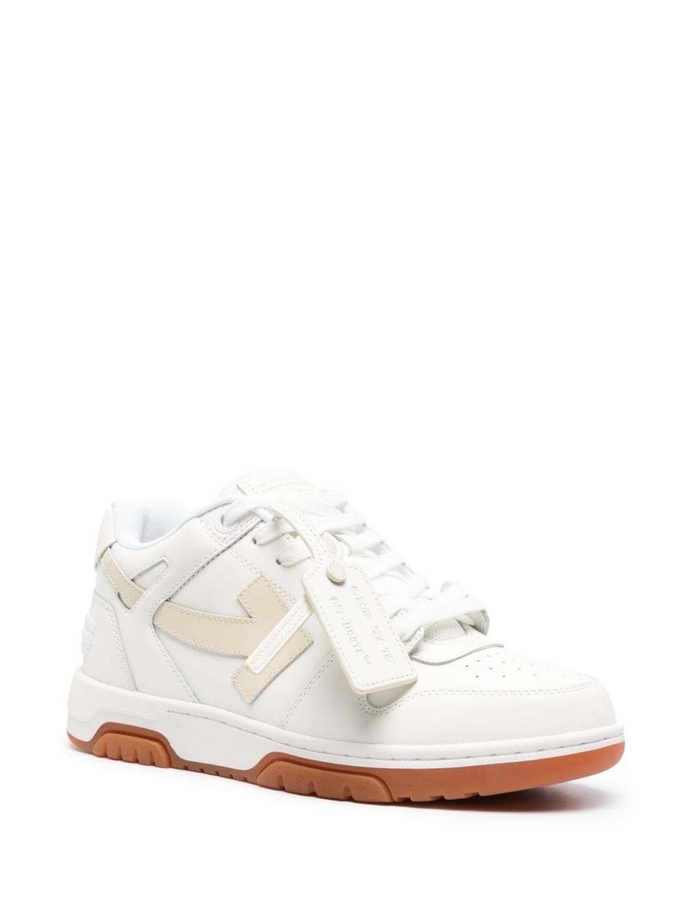 Off-White Out Of Office panelled leather sneakers - Wit