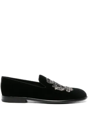 Dolce & Gabbana DG-logo Velvet Slippers | Black | FARFETCH display picture 3