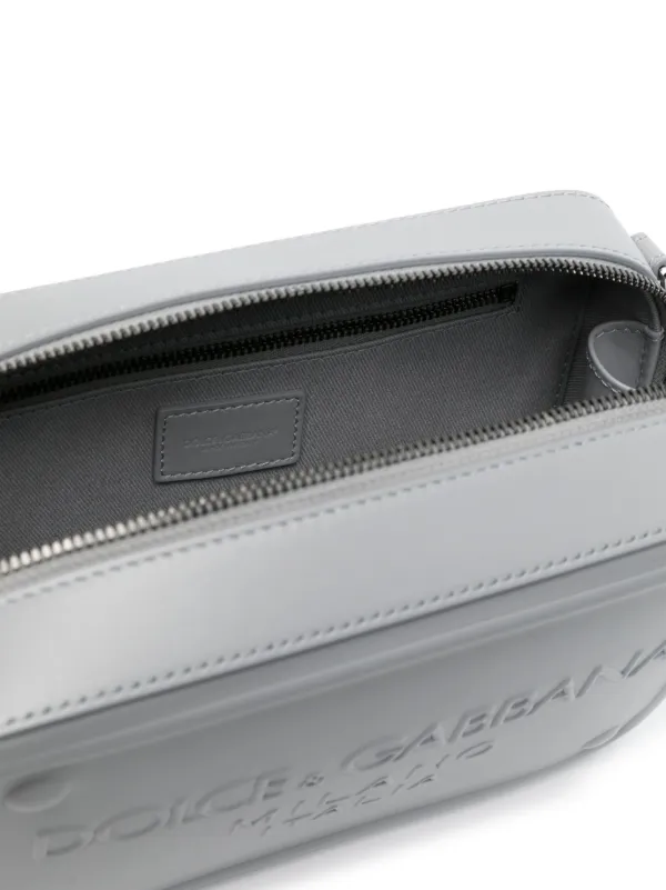 Dolce & Gabbana GREY SHOULDER BAG WITH LOGO ショルダー ロゴ Dolce & Gabbana ロゴ ショルダーバッグ | グレー | FARFETCH JP