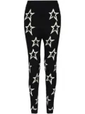 Perfect Moment Aster star-intarsia leggings - Black