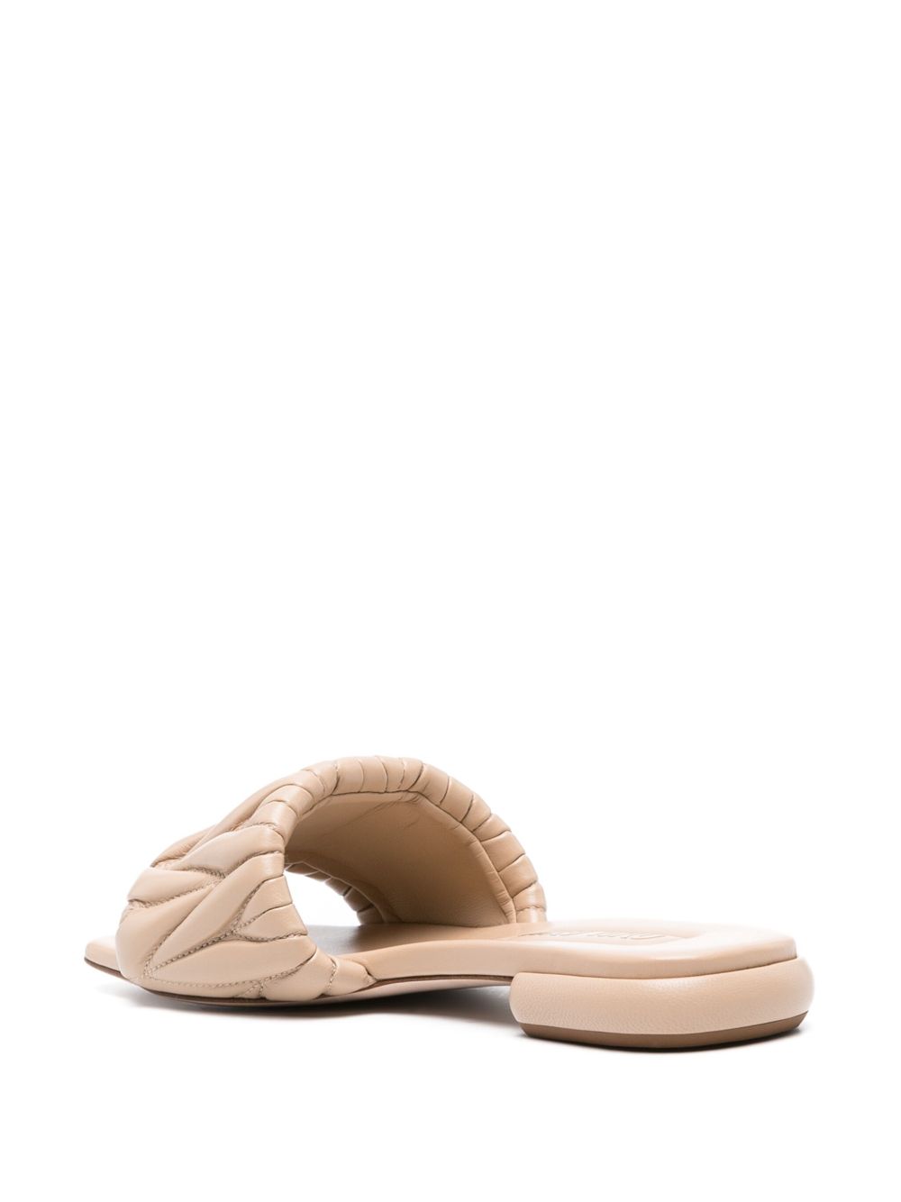 Miu Miu matelasse leather slides Women