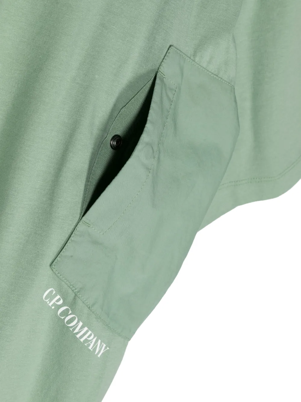 Shop C.p. Company Chest-pocket Cotton T-shirt In Green