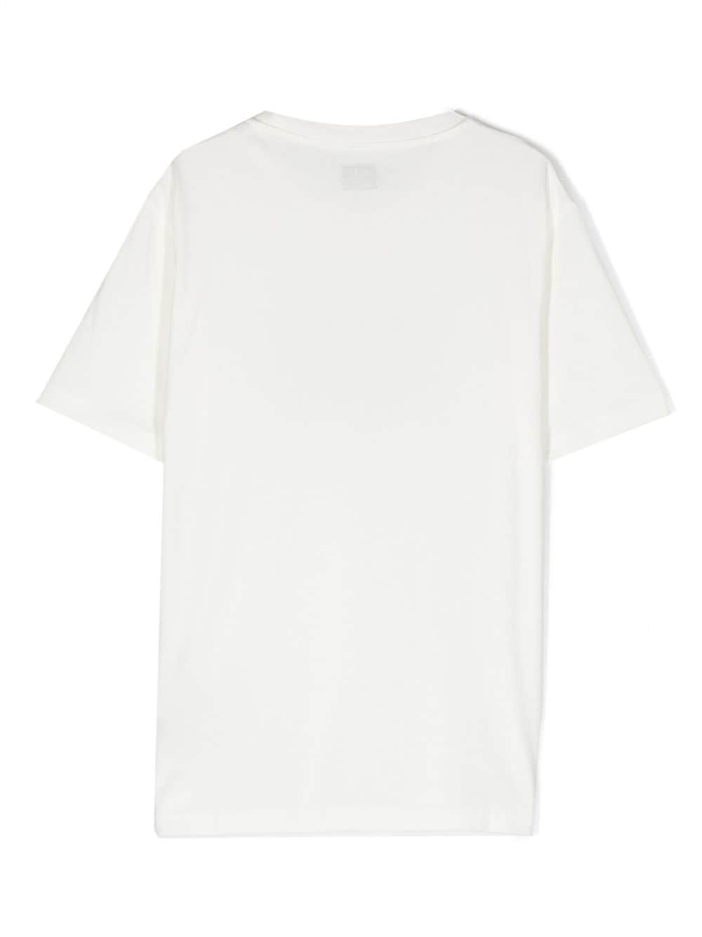 Shop C.p. Company Logo-print Cotton T-shirt In White