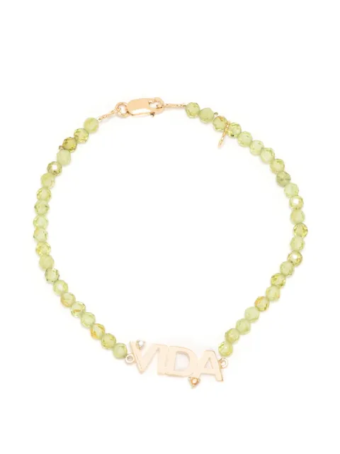 Carolina Neves Pulseira Vida de ouro amarelo 18k com pedraria