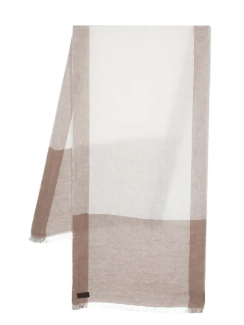 Canali twill linen scarf
