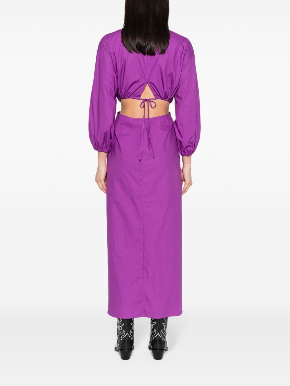 Shop Twinset Actitude Poplin Maxi Dress In Purple