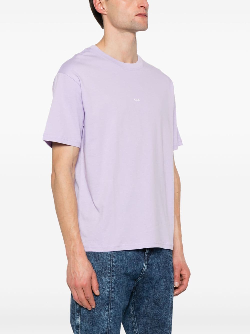 Shop Apc Jade Cotton T-shirt In Purple