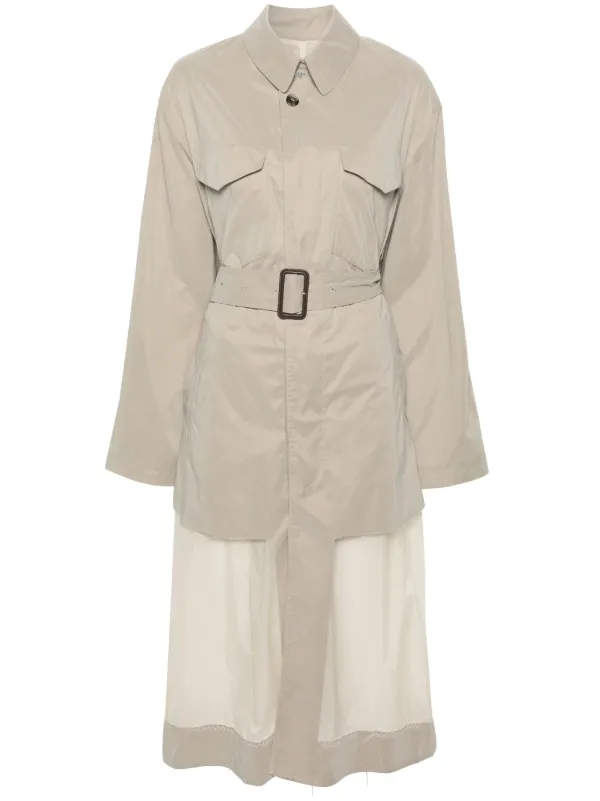 Maison Margiela トレンチコート Maison Margiela ロゴ トレンチコート | ニュートラル | FARFETCH JP