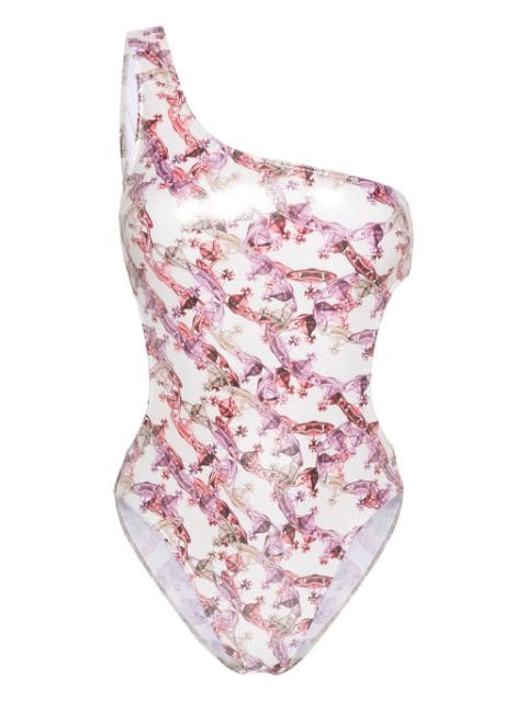 Vivienne Westwood Orb logo-print laminated swimsuit