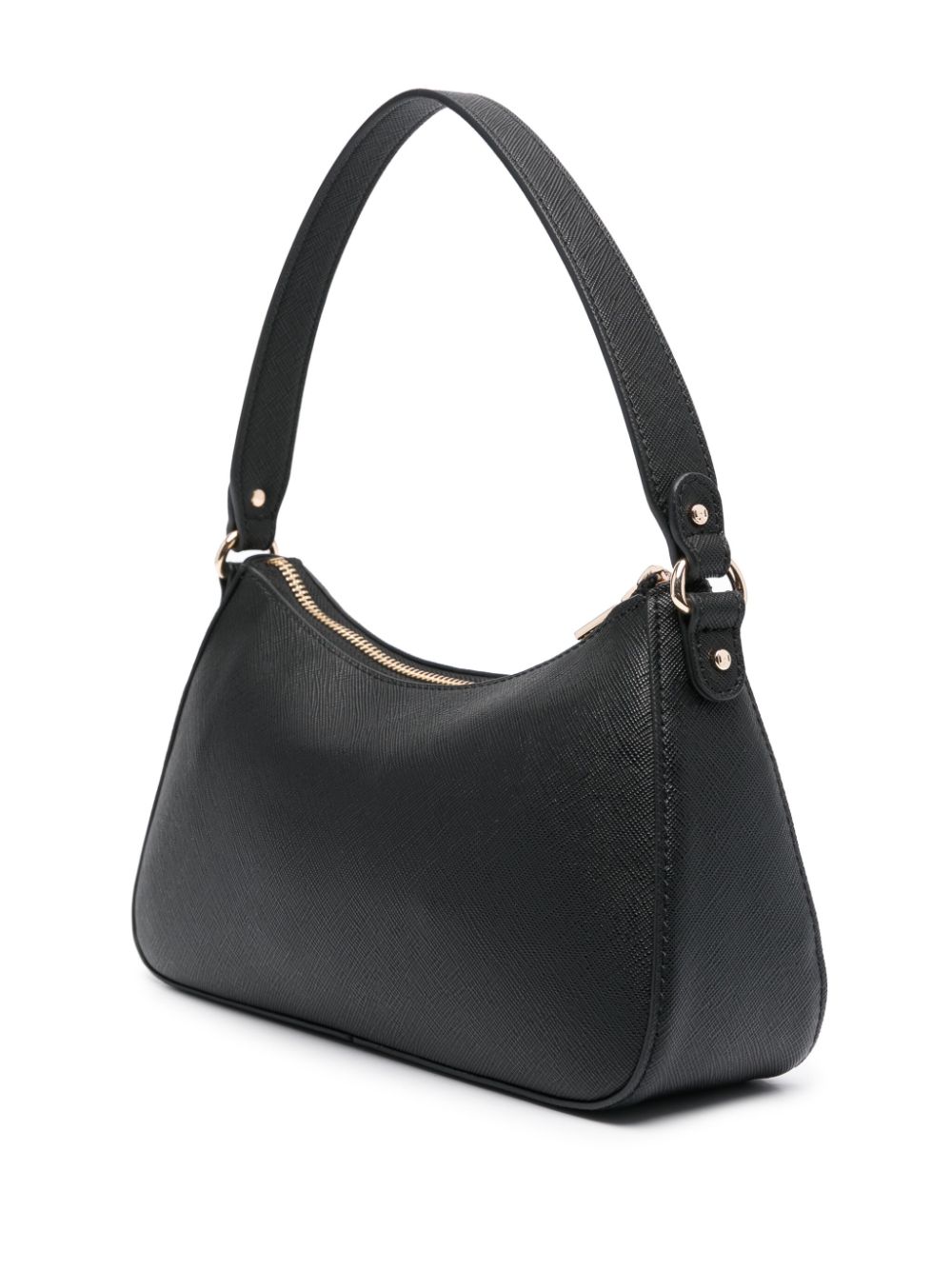 Shop Liu •jo Zebra-detail Shoulder Bag In Black