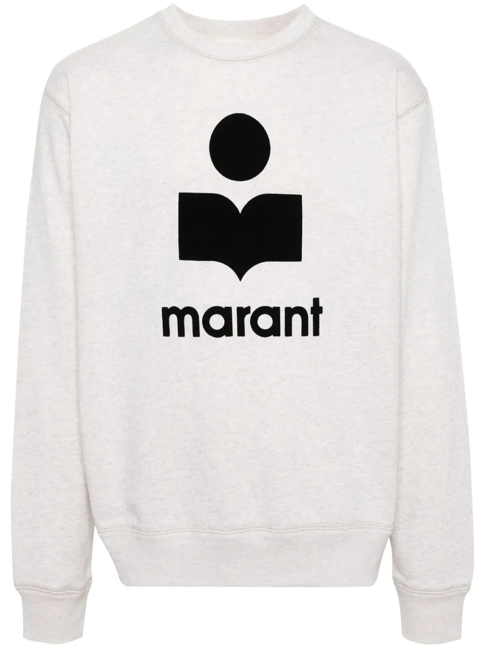 Isabel Marant Marant Mikoy Flocked Logo Sweatshirt In Pink