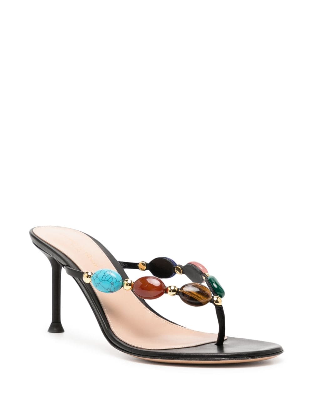 Image 2 of Gianvito Rossi 90mm stone-embellished leather sandals