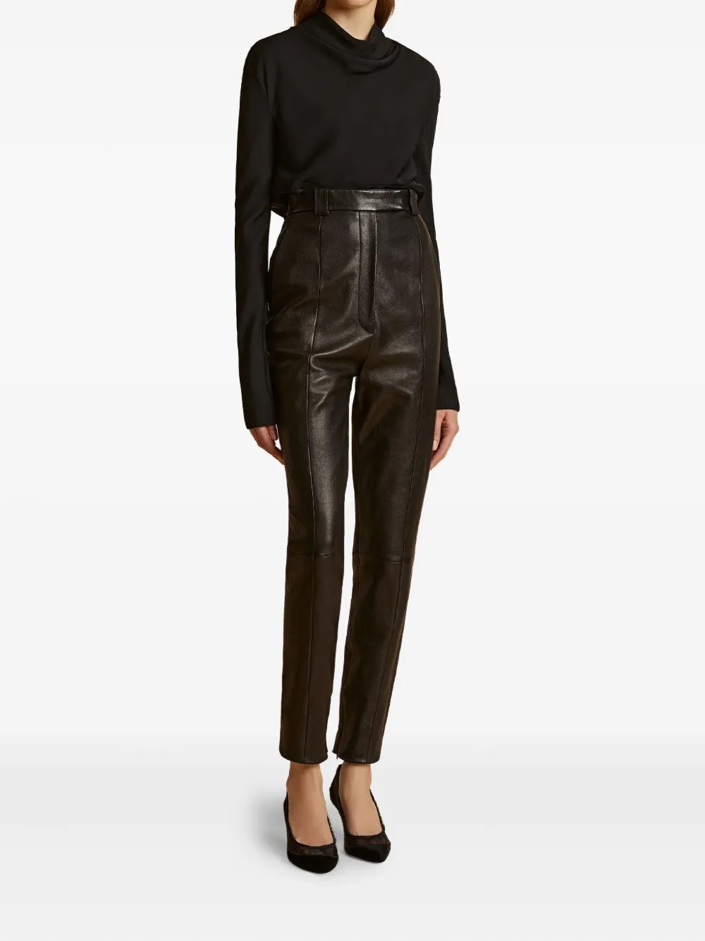 KHAITE The Vray blouse met halternek - Zwart